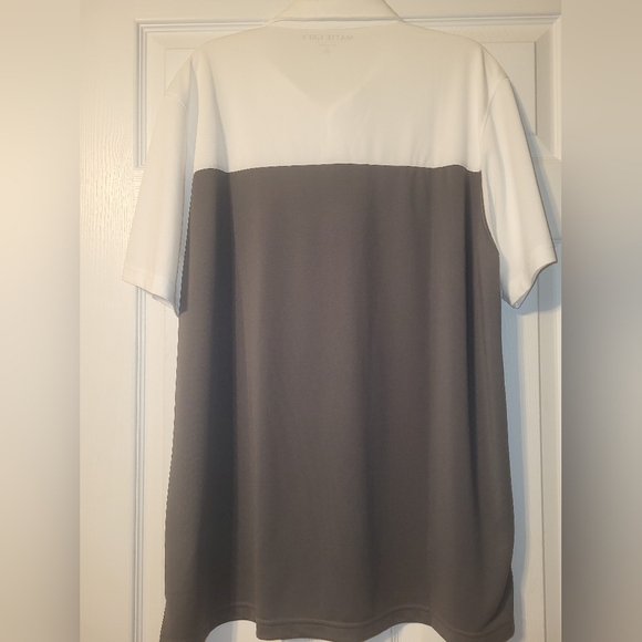 Haus Of Grey Matte Grey Golf Polo Shirt Size X Large NWT White Grey - Picture 4 of 8